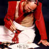Ngak’chang Rinpoche composing calligraphy